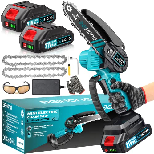 tronçonneuse rechargeable avec 2 batteries, outil de coupe efficace pour jardin et ferme.